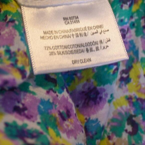 BCBGMaxAzaria Floral Ruffle Sleeveless Top Romantic Fairy Cottage Twee - Picture 5 of 5